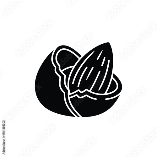 Simple stylized illustration of a sleeping cat curled up