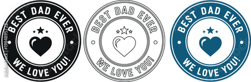 Fathers day gifts best dad ever badges show your love