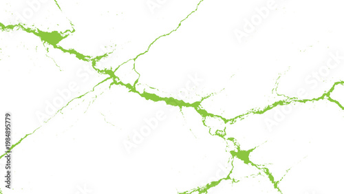 Green cracked earth texture with dry land and fissures in ground surface