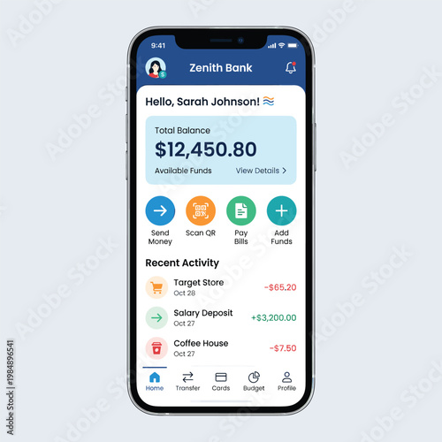 Zenith Bank Mobile App With Phone With Screen