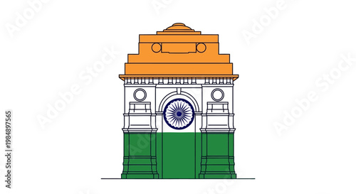 Traditional Indian temple entrance gate.