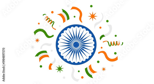 Indian Republic Day Celebration Symbol Emblem.