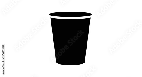 Black disposable plastic cup silhouette.