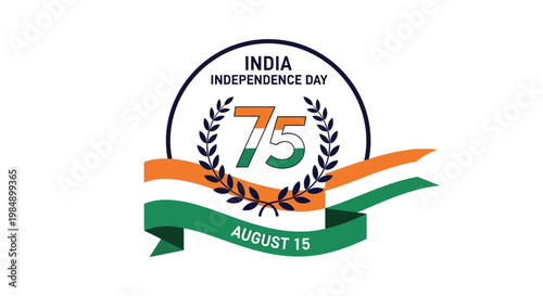 India Independence Day 75th Anniversary Logo.
