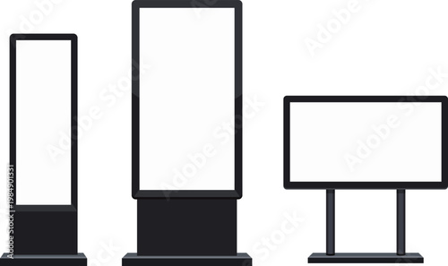 Digital Signage Display Set (Advertising Screen Mockup Template)