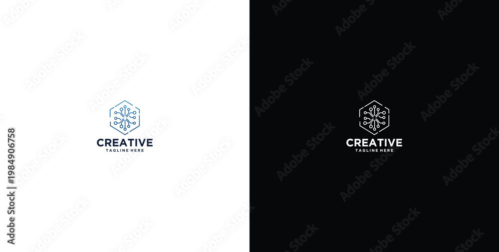 Fototapeta premium technology design logo for big data analytics company