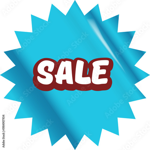 Blue SALE round sticker isolated on white. Turquoise Round Price sale sticker, sale sticker, price tag, retro label, sale or discount sticker, promotional badge set, shopping label png