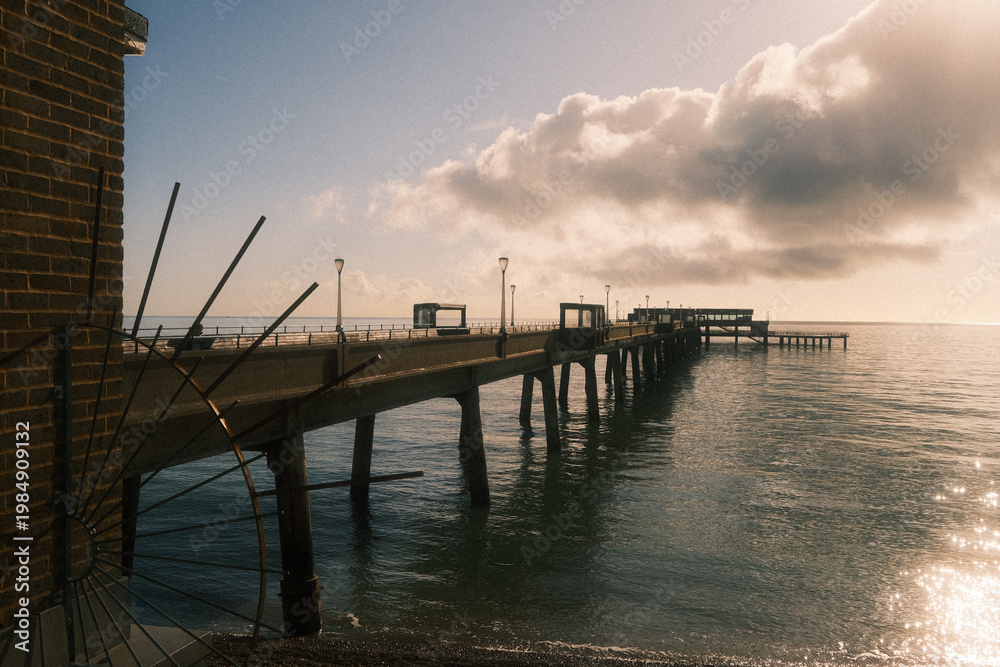 Fototapeta premium sunset over the pier