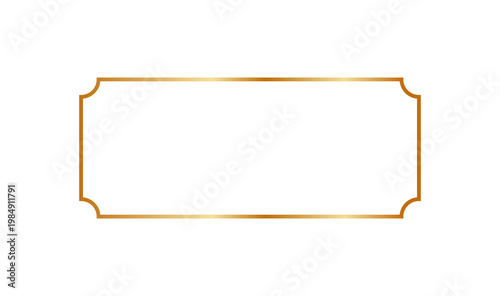 Golden ornamental label frame