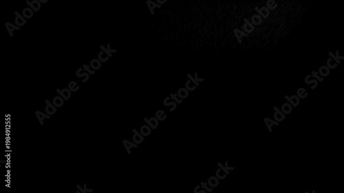 Red HD Text Animation with Particle Sand Dissolve Effect: Bold High Definition Typography Disintegrating into Wind Dust on Black Background for Video Quality, Tech Specs, Cinema, and Media Branding