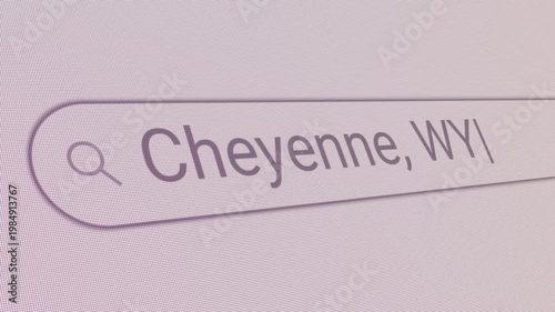 Search Bar Cheyenne WY 
Close Up Single Line Typing Text Box Layout Web Database Browser Engine Concept