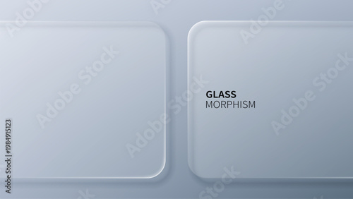 Liquid glass morphism vector background with rectangular panels. Soft frosted interface element for ui design. Modern translucent overlay card for website layout and application screen.