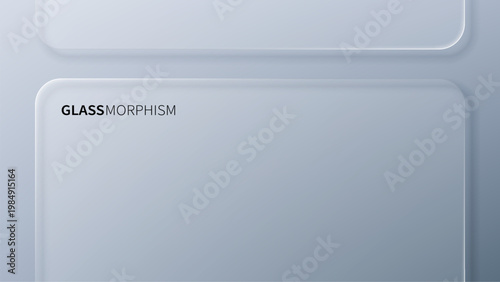 Abstract liquid glass morphism vector background with soft translucent panels. Modern frosted glass UI interface element for web design. Minimalist digital graphic overlay with shadow.