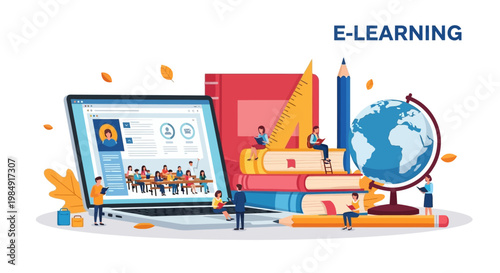 E learning education online course.