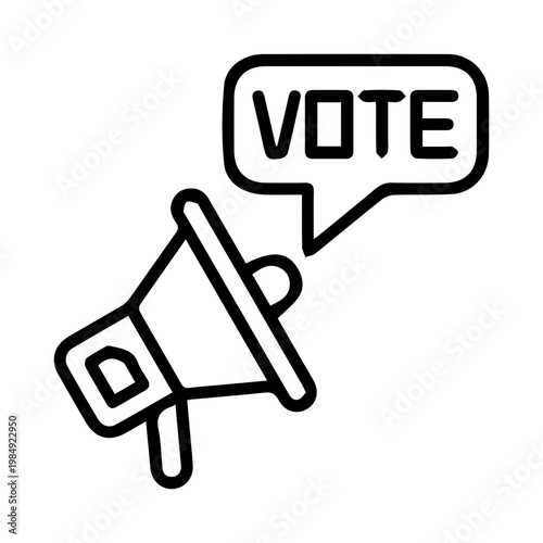 Vote with Megaphone Icon