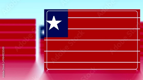 Texas state flag on striped background with blue sky  American state symbol  Texas flag design