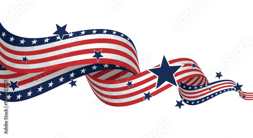 Waving american flag with stars and stripes a symbol of freedom and patriotism