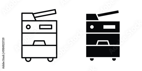 Fotografia Copy Machine icon and symbol. Vector icons set