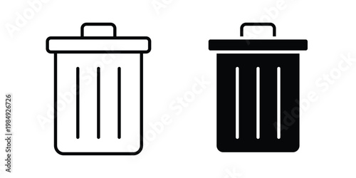 Delete icon and symbol. Vector icons set
