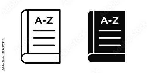 Dictionaries icon and symbol. Vector icons set