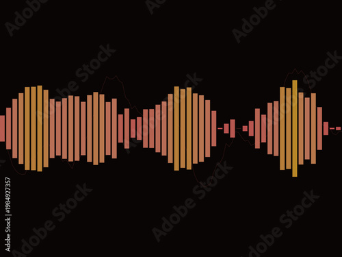 Music Frequency Sound Wave Audio Bar Design Backdrop