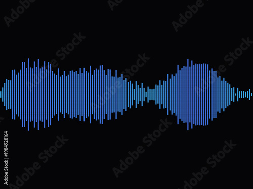 Audio Waveform Equalizer Bar Music Frequency Design