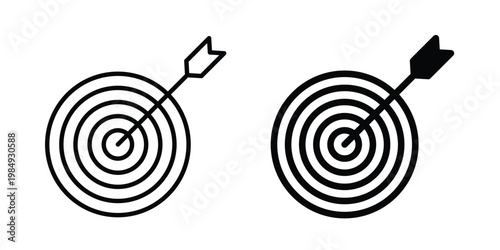 Goal icon and symbol. Vector icons set