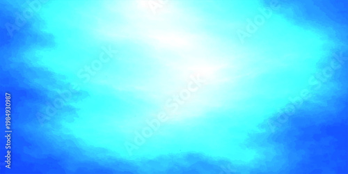 An abstract representation of the sky, where the colors blue and cyan blend into the brilliant luminosity and depth. This captivating artwork brings the beauty of a clear sky to any project.