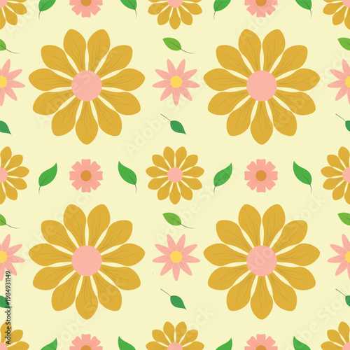 Floral seamless pattern in pastel colors, for textiles and packaging