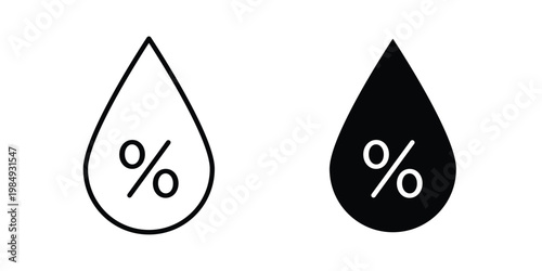 Humidity icon and symbol. Vector icons set