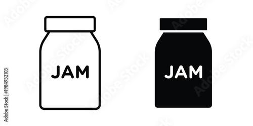 Jam icon and symbol. Vector icons set