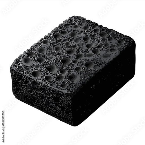 black silhouette sponge on a white backgrounk vector