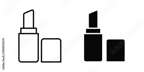 Lip balm icon and symbol. Vector icons set