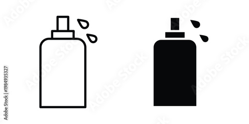 Liquid soap bottle icon and symbol. Vector icons set