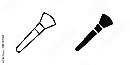 Makeup brush icon and symbol. Vector icons set
