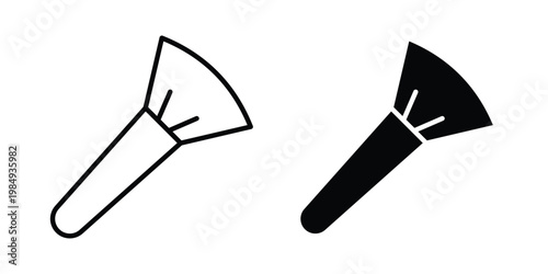 Makeup brush icon and symbol. Vector icons set