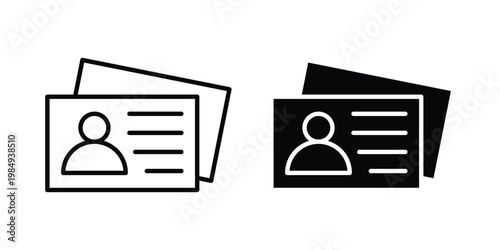 Personal documents icon and symbol. Vector icons set