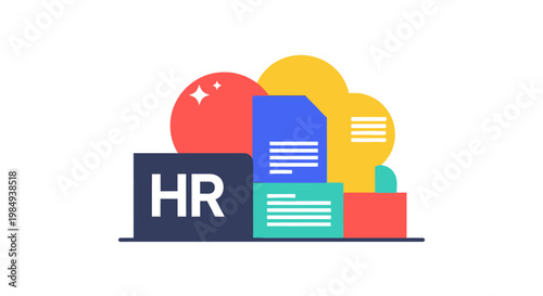 Human Resources Department Concept with Documents and Lightbulb Ideas.