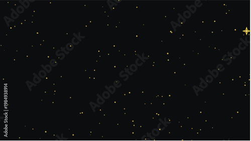 Bild auf Leinwand Glowing particles float in a dark space with vibrant lights