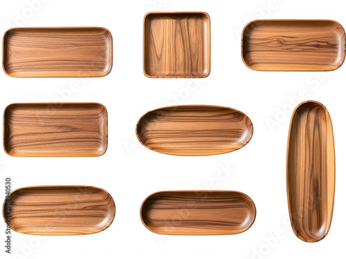 Assortment of wooden kitchen utensils including spoons and spatulas