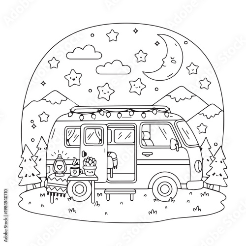 Cozy Travel Cute & Comfy Coloring pages