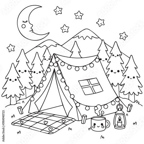 Cozy Travel Cute & Comfy Coloring pages