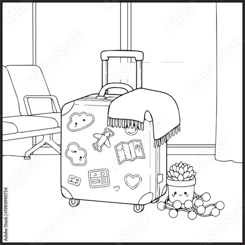 Cozy Travel Cute & Comfy Coloring pages