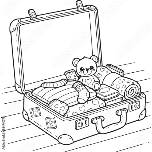 Cozy Travel Cute & Comfy Coloring pages