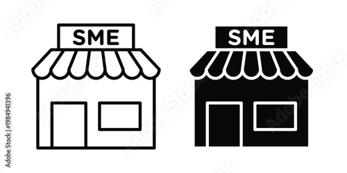 SME icon and symbol. Vector icons set