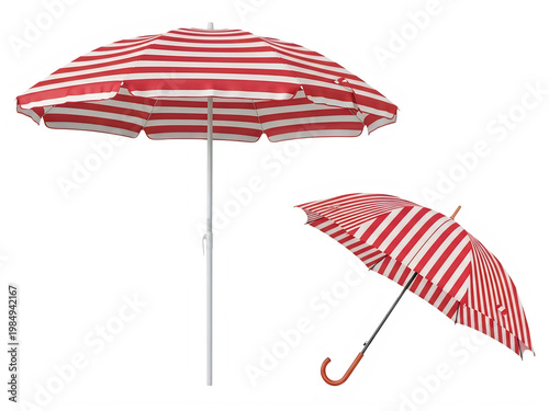 Red and white striped barber pole is a classic symbol of hair salons