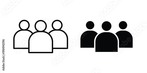 Team icon and symbol. Vector icons set