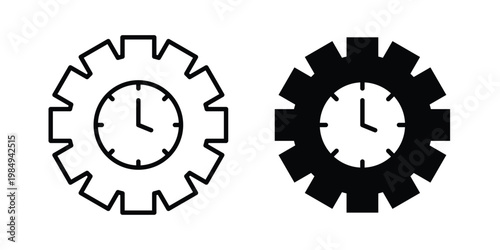 Time management icon and symbol. Vector icons set