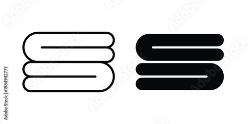 Towels icon and symbol. Vector icons set