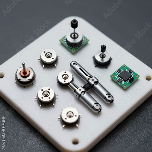 Deconstructed Robotics Engineering Components with Miniature Motors and Circuit Boards for STEM Education Banner